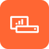 Icono de red de Analytics